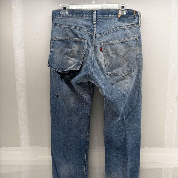 Vintage Levis Single Stitch Redline Selvedge #6 Button 70s 32 x 32 READ - Picture 15 of 16